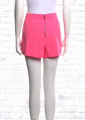 Alice + Olivia Hot Pink High-Waisted Mini Shorts