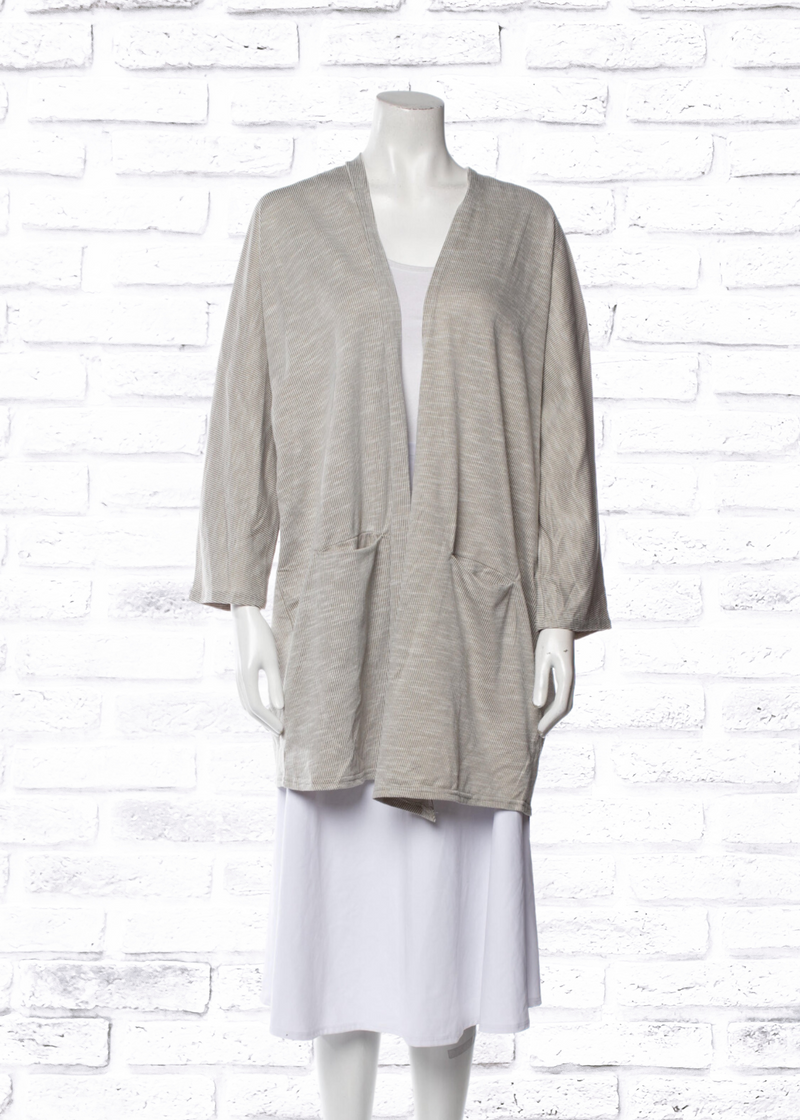Donni. Gray Slouch Open-Front Cardigan