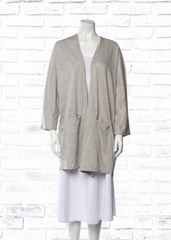 Donni. Gray Slouch Open-Front Cardigan