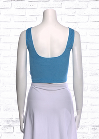 Reformation 'Sefina' Square Neckline Sleeveless Crop Top