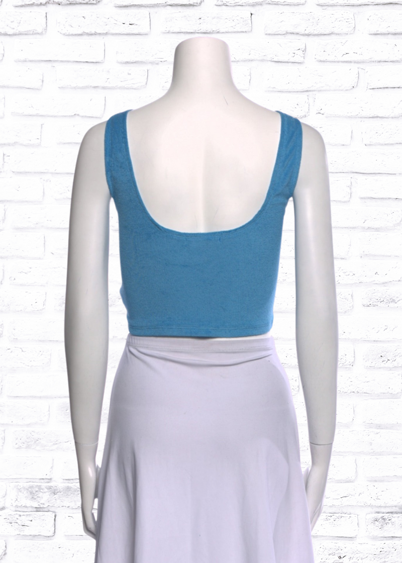 Reformation 'Sefina' Square Neckline Sleeveless Crop Top