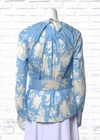 Safiyaa 'Madeline' Floral Rose Cotton Belted Blouse