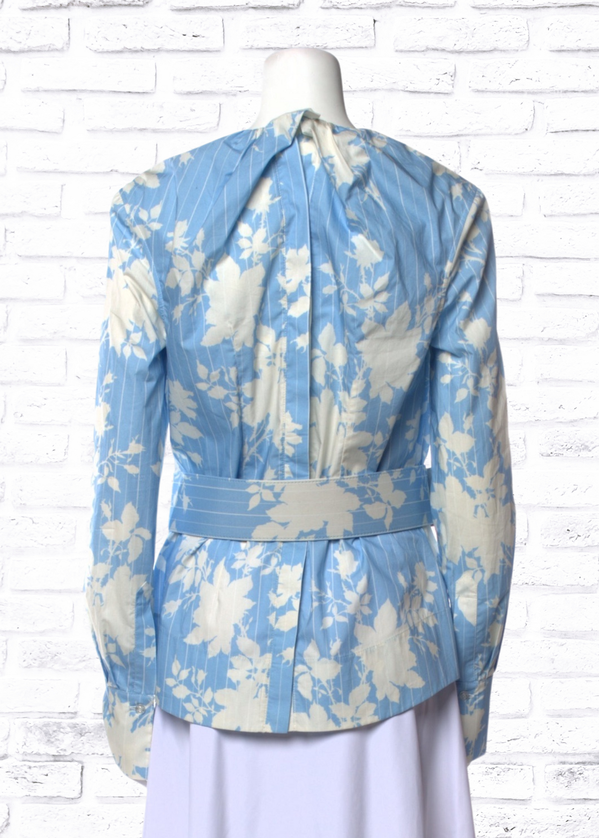 Safiyaa 'Madeline' Floral Rose Cotton Belted Blouse
