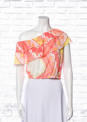 *FIRE SALE* Ramy Brook Off-the-Shoulder Ruffle Crop Top