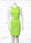 Victor Glemaud Neon Green Cutout Mini Bodycon Sheath Dress