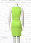 Victor Glemaud Neon Green Cutout Mini Bodycon Sheath Dress