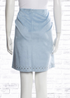Neiman Marcus Vintage Blue Suede Studded Skirt