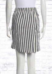 St. John Striped Drawstring High-Waisted Shorts
