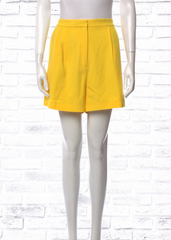Kenzo Canary Yellow High-Waisted Tailored Mini Shorts
