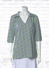 Katherine Kwei 3/4 Sleeve Printed Blouse