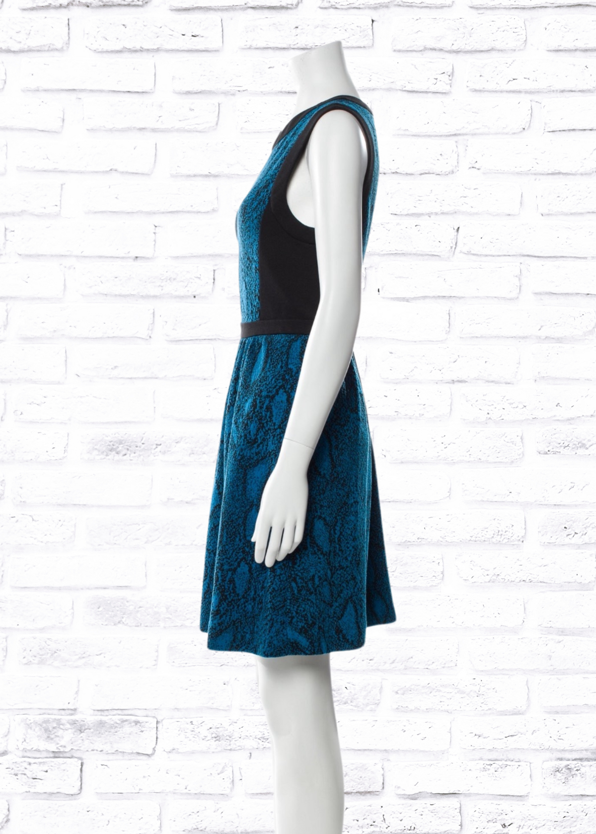 Rebecca Taylor 'Python' Fit-and-Flare Mini Dress