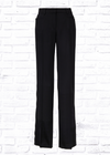 Akris Punto 'Mikka' Black Side-Stripe Wool Wide-Leg Trousers