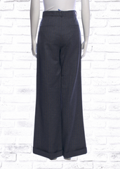La Fetiche 'Malik' Wool Pinstripe Wide-Leg Trousers