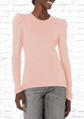 Rebecca Taylor Ruched Puffed-Sleeve Long Sleeve Top