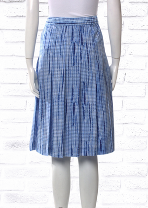Tory Burch 'Shibori' Poplin Pleated A-line Skirt