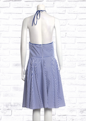 Michael Kors Collection Striped Poplin Halter Dress
