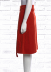 Kenzo Jungle Burnt-Orange Corduroy Wrap Skirt