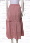 Sea New York Embroidery Tiered Midi Skirt