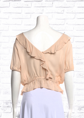 *FIRE SALE* LoveShackFancy 100% Silk Shirred Ruffle Blouse