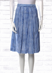 Tory Burch 'Shibori' Poplin Pleated A-line Skirt