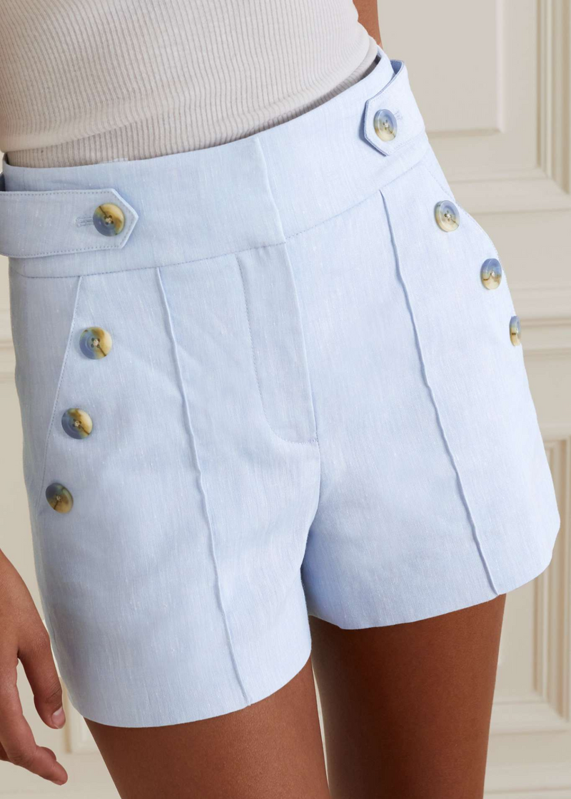 Veronica Beard Tailored Stretch-Linen 'Pine' Shorts