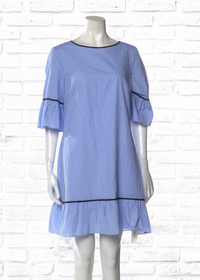 STS Sail to Sable Blue Gingham Cotton Shift Dress
