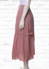 Sea New York Embroidery Tiered Midi Skirt
