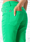 Alice + Olivia Low Rise Stacey Bell Pants in Garden Green
