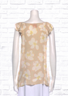 *FIRE SALE* Tory Burch Silk Neutral Floral Ruffle Blouse