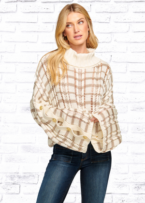Ramy Brook 'Rebecca' Turtleneck Striped Sweater