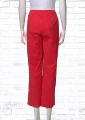 *FIRE SALE* St. John Bright Coral Wide-Leg Cropped Pants