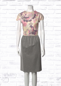 Bill Blass Vintage 50s-Style Floral Sheath Dress