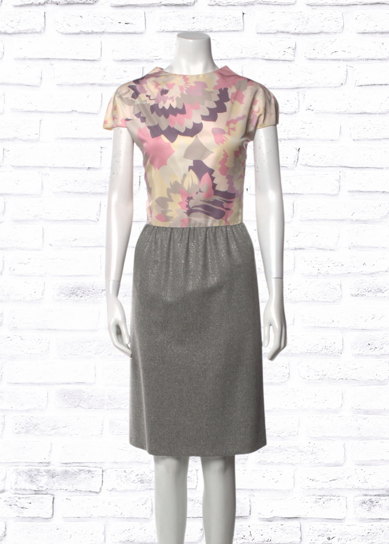 Bill Blass Vintage 50s-Style Floral Sheath Dress