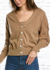 Lea & Viola Camel Cashmere-Blend Tank & Cardigan Set