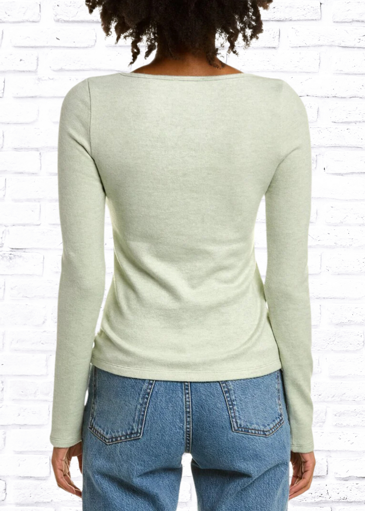 Vince Open Scoop 'Mint Glass' Lightweight Sweater