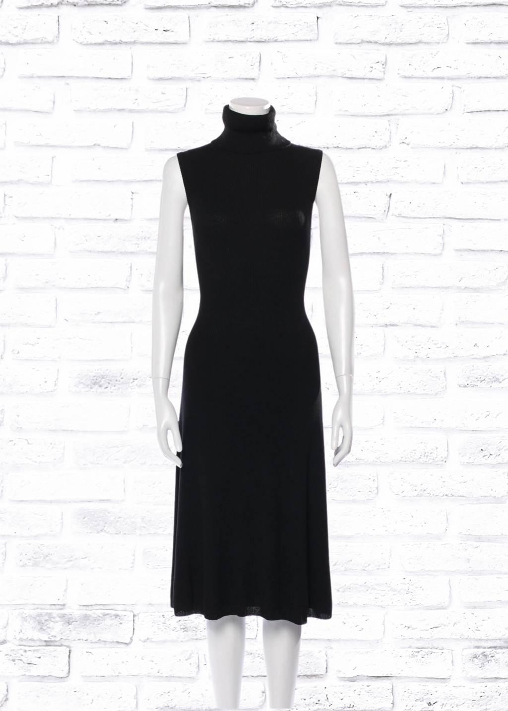 Hanley Mellon Black Sleeveless Turtleneck Dress
