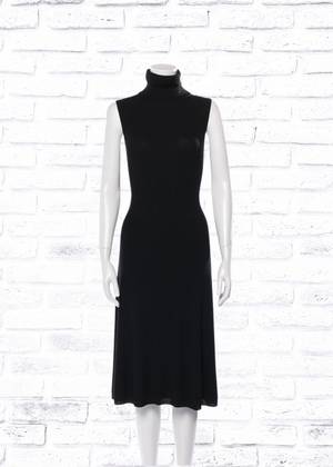 Hanley Mellon Black Sleeveless Turtleneck Dress