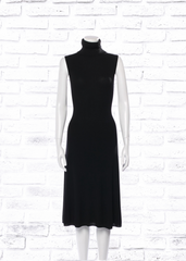 Hanley Mellon Black Sleeveless Turtleneck Dress