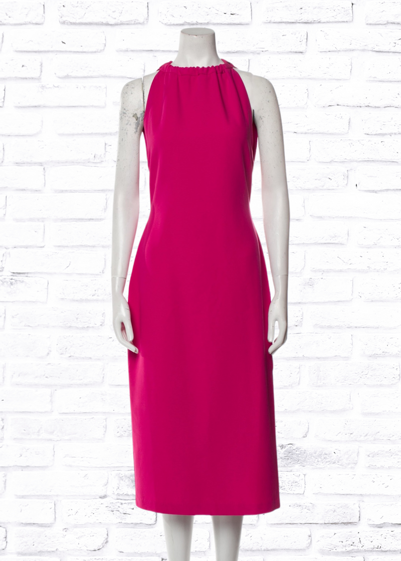 Third Form 'Come Closer' Backless Magenta Midi Dress