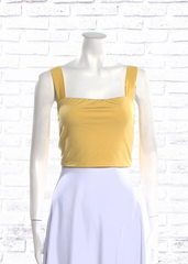 *FIRE SALE* Reformation 'Jenine' Tie-Back Crop Top in Sunshine