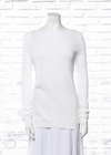 A.L.C. White Ribbed Open-Back Sweater