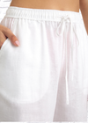 Onia Drawstring Linen Pants in White
