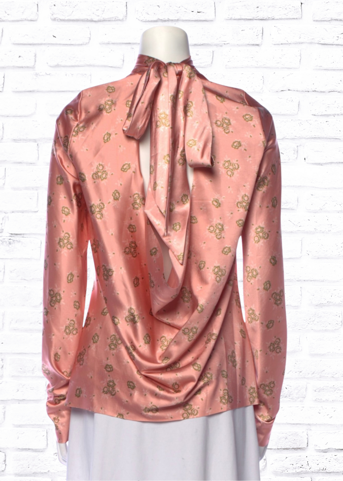 Atoir 'Never Together' Peach Botanical Draped Back Blouse