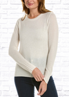 Ainsley Ivory Cashmere Crewneck Sweater