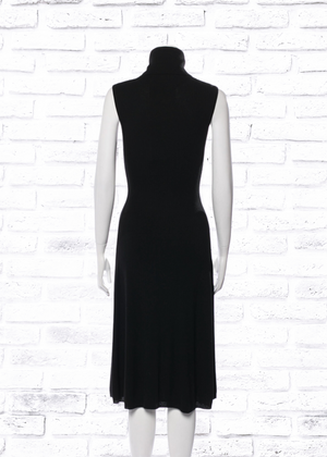 Hanley Mellon Black Sleeveless Turtleneck Dress