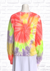 Re/Done x Hanes Neon Spiral Tie-Dye Raglan Sweatshirt