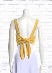 *FIRE SALE* Reformation 'Jenine' Tie-Back Crop Top in Sunshine