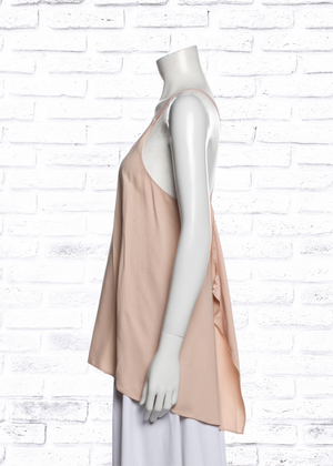 *FIRE SALE* Helmut Lang Neutral Open-Back Jacquard Twill Scarf Top