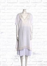 Verandah White Box Cotton Kaftan/Cover-Up