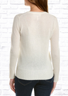 Ainsley Ivory Cashmere Crewneck Sweater